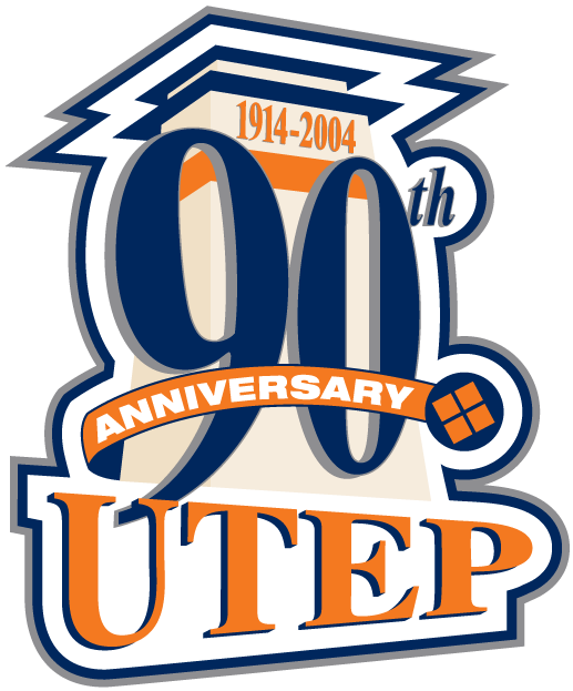 UTEP Miners 2004 Anniversary Logo iron on transfers for T-shirts